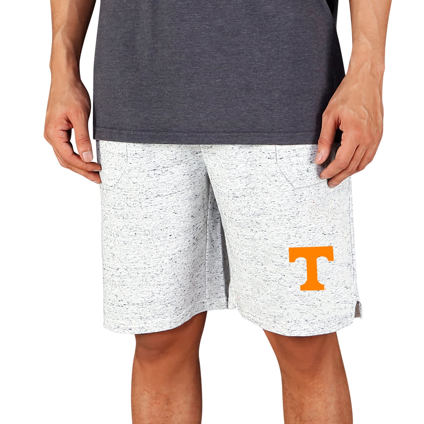 Men's Concepts Sport White/Charcoal Tennessee Volunteers Throttle Knit Jam Shorts