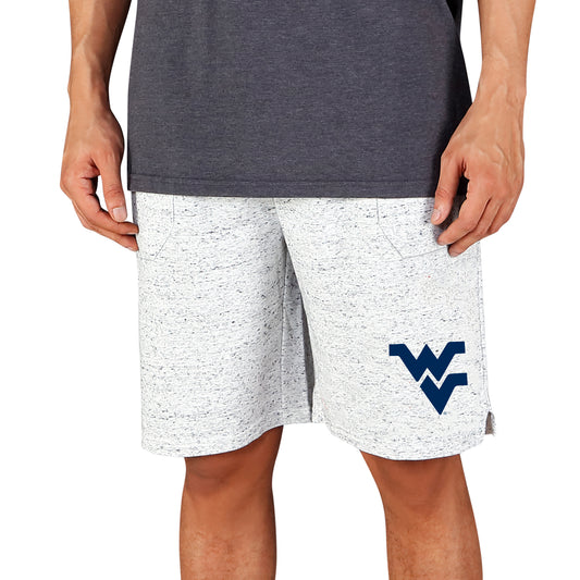 Men's Concepts Sport White/Charcoal West Virginia Mountaineers Throttle Knit Jam Shorts