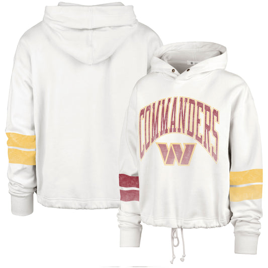 Women's '47 White Washington Commanders Harper Pullover Hoodie