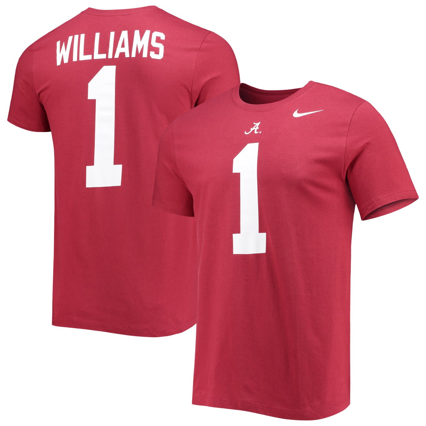 Men's Nike Jameson Williams Crimson Alabama Crimson Tide 2022 NFL Draft Name & Number T-Shirt