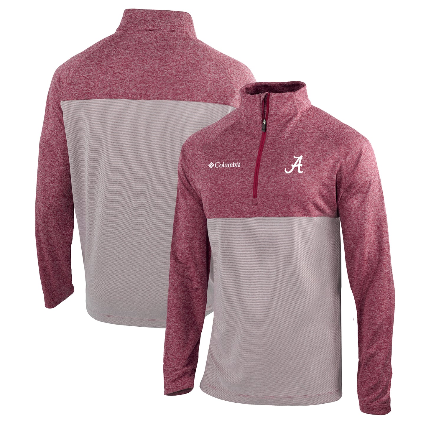 Men's Columbia Crimson Alabama Crimson Tide Omni-Wick Rockin' It Quarter-Zip Pullover Jacket