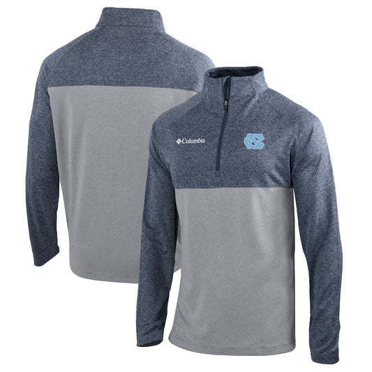 Men's Columbia Navy North Carolina Tar Heels Omni-Wick Rockin' It Quarter-Zip Pullover Jacket