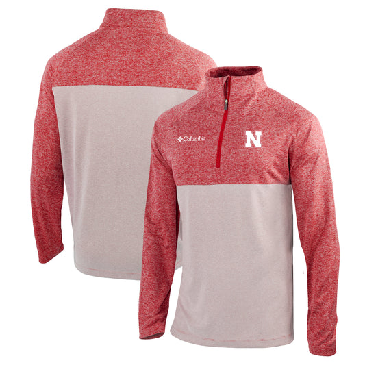 Men's Columbia Red Nebraska Huskers Omni-Wick Rockin' It Quarter-Zip Pullover Jacket