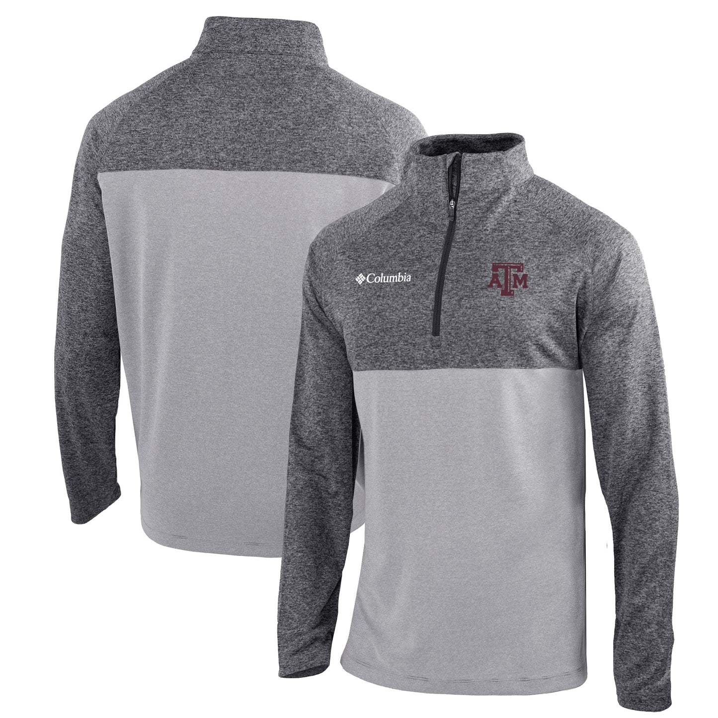 Men's Columbia Gray Texas A&M Aggies Omni-Wick Rockin' It Quarter-Zip Pullover Jacket