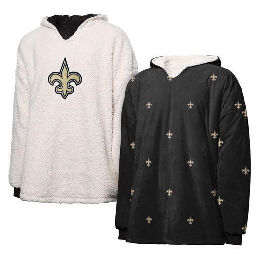 FOCO New Orleans Saints Repeat Print Reversible Hoodeez