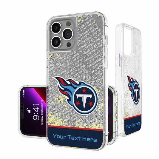 Tennessee Titans Personalized Endzone Plus Design iPhone Glitter Phone Case