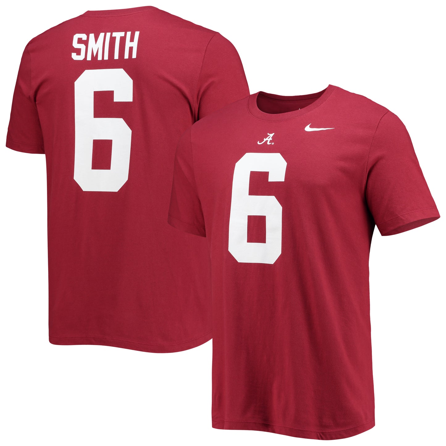 Men's Nike DeVonta Smith Crimson Alabama Crimson Tide Alumni Name & Number Team T-Shirt