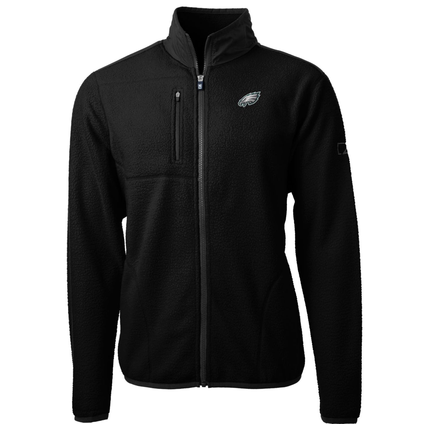 Men's Cutter & Buck Black Philadelphia Eagles Cascade Eco Sherpa Fleece Full-Zip Jacket