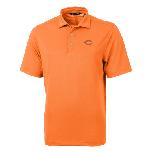 Men's Cutter & Buck Orange Chicago Bears Team Virtue Eco Pique Recycled Polo