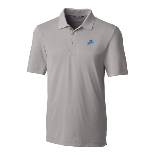 Men's Cutter & Buck Gray Detroit Lions Big & Tall Forge Stretch Polo