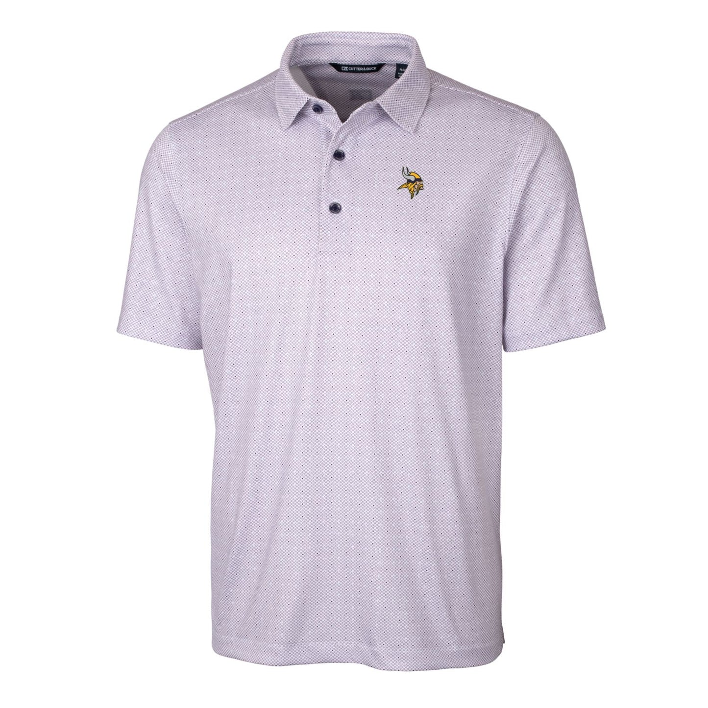 Men's Cutter & Buck Purple Minnesota Vikings Big & Tall Pike Double Dot Stretch Polo