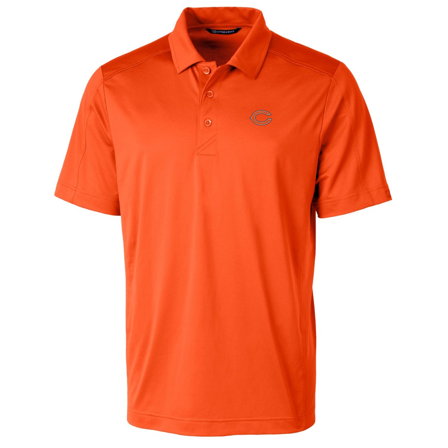 Men's Cutter & Buck Orange Chicago Bears Big & Tall Prospect Textured Stretch Polo