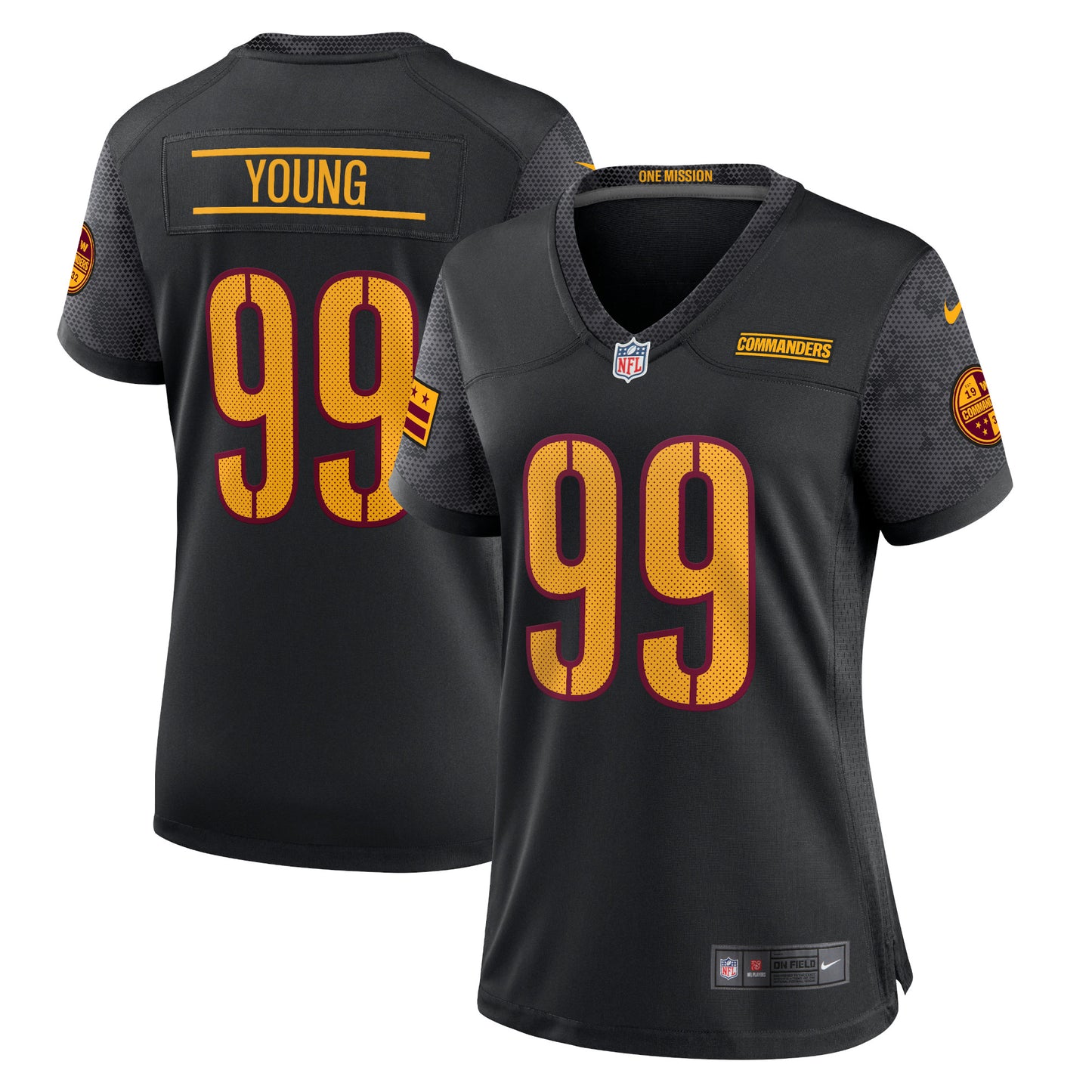 Women's Nike Chase Young Black Washington Commanders Player Jersey