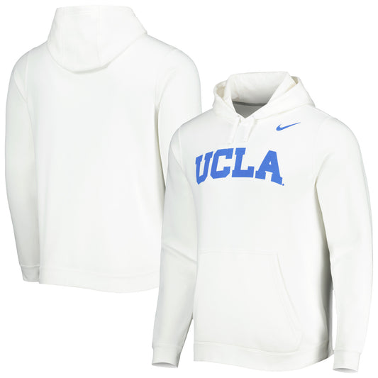 Men's Nike White UCLA Bruins Logo Club Pullover Hoodie