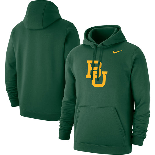 Men's Nike Green Baylor Bears Logo Club Pullover Hoodie