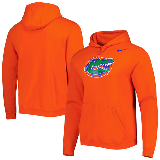 Men's Nike Orange Florida Gators Logo Club Pullover Hoodie