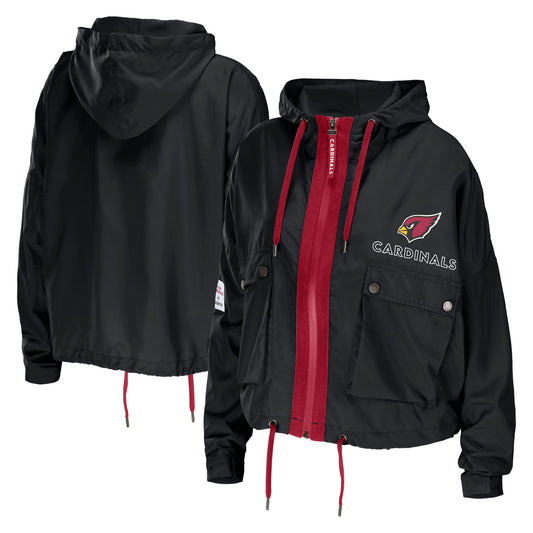 Women's WEAR by Erin Andrews Black Arizona Cardinals Full-Zip Hoodie Jacket