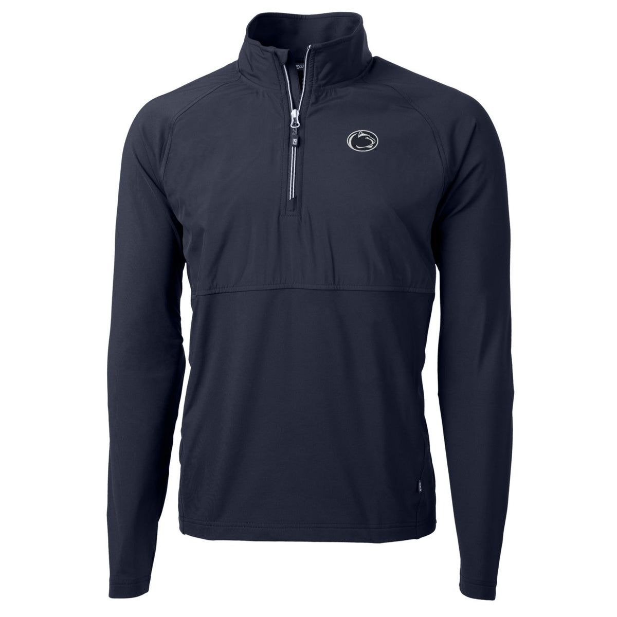 Men's Cutter & Buck Navy Penn State Nittany Lions Adapt Eco Knit Hybrid Recycled Quarter-Zip Pullover Top