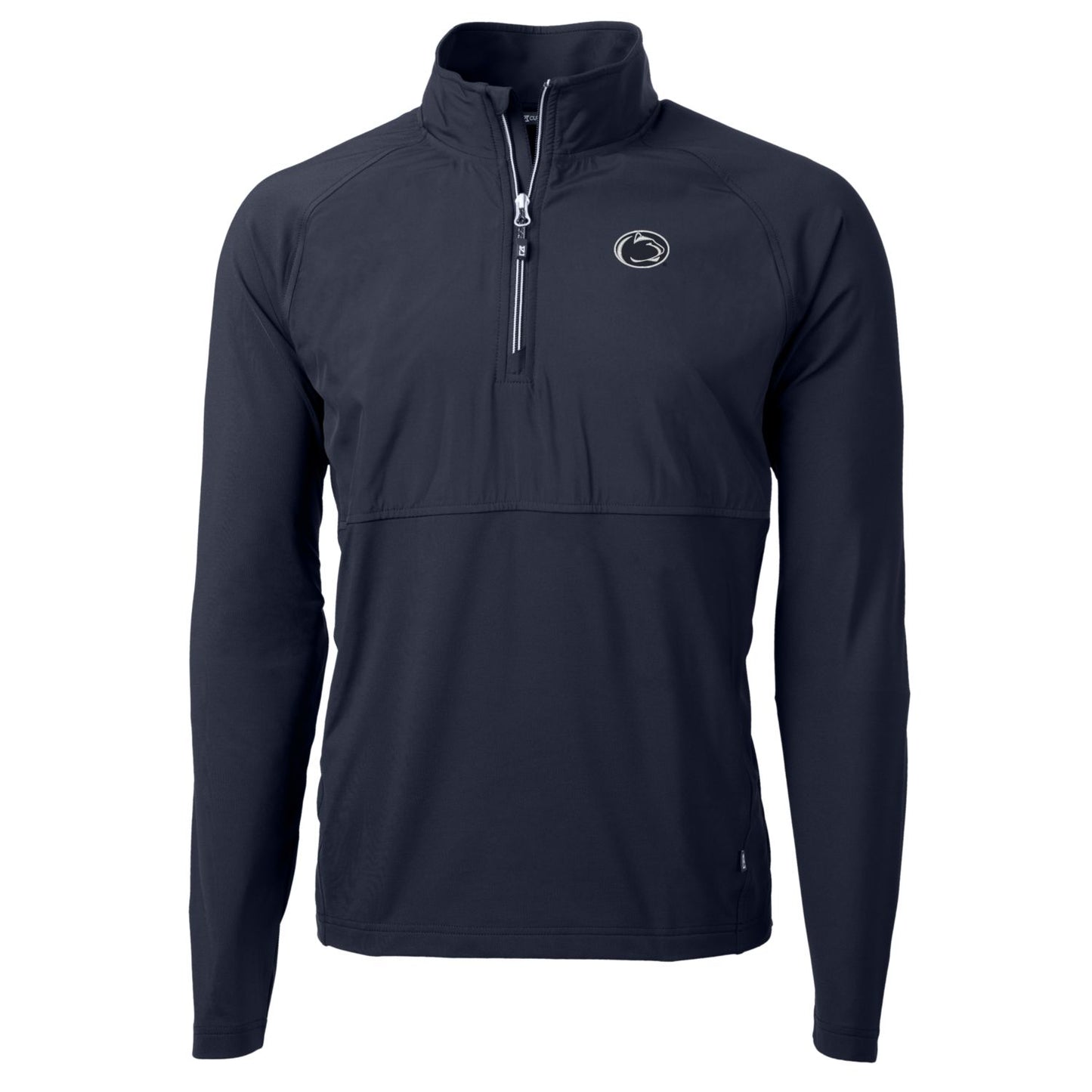 Men's Cutter & Buck Navy Penn State Nittany Lions Adapt Eco Knit Hybrid Recycled Quarter-Zip Pullover Top