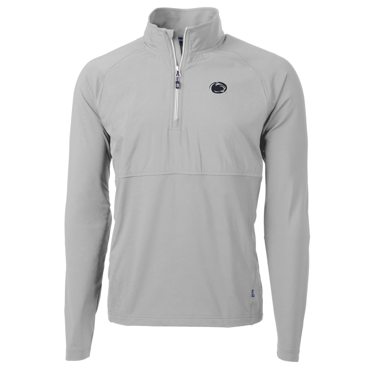 Men's Cutter & Buck Silver Penn State Nittany Lions Adapt Eco Knit Hybrid Recycled Quarter-Zip Pullover Top