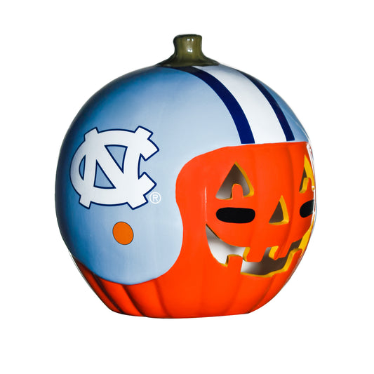 North Carolina Tar Heels Ceramic Pumpkin Helmet