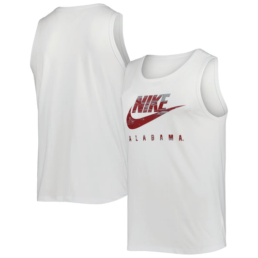 Men's Nike White Alabama Crimson Tide Spring Break Futura Performance Tank Top