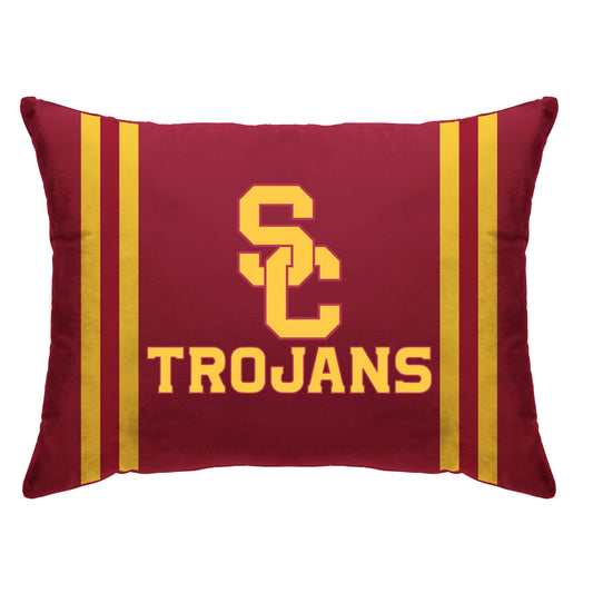 USC Trojans 20'' x 26'' Standard Stripe Logo Bed Pillow