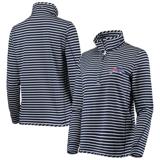 Women's Vineyard Vines Navy Buffalo Bills Sankaty Shep Half-Zip Pullover Top