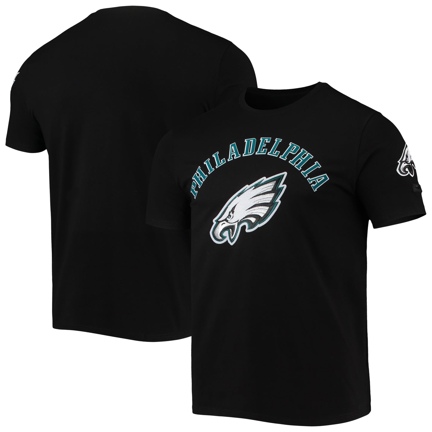 Men's Pro Standard Black Philadelphia Eagles Team Classic Bristle��Slim-Fit T-Shirt