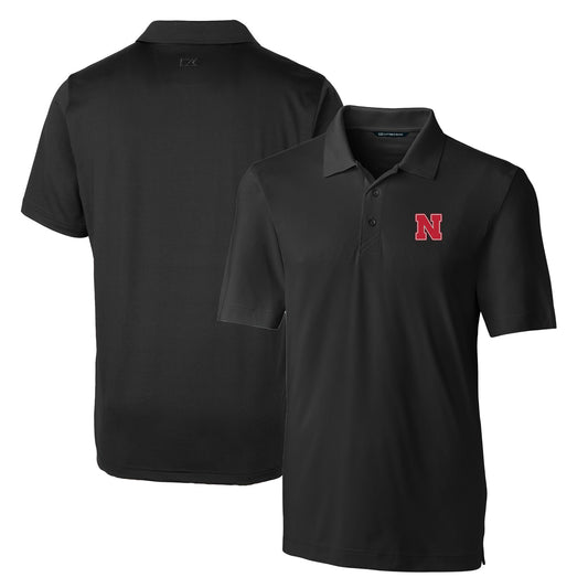 Men's Cutter & Buck Black Nebraska Huskers Big & Tall Forge Stretch Polo