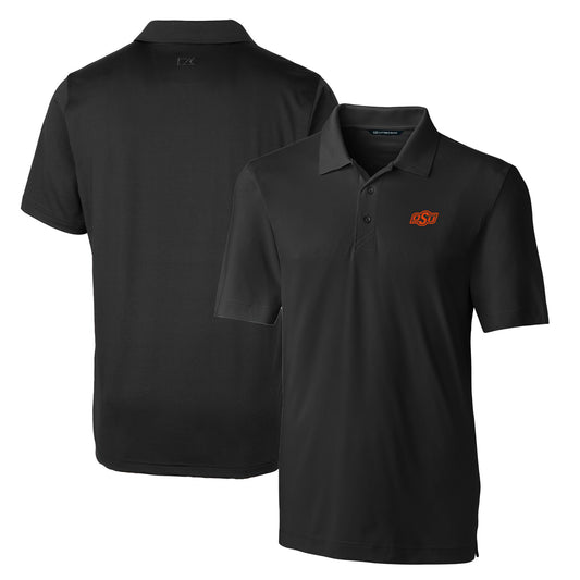 Men's Cutter & Buck Black Oklahoma State Cowboys Big & Tall Forge Stretch Polo