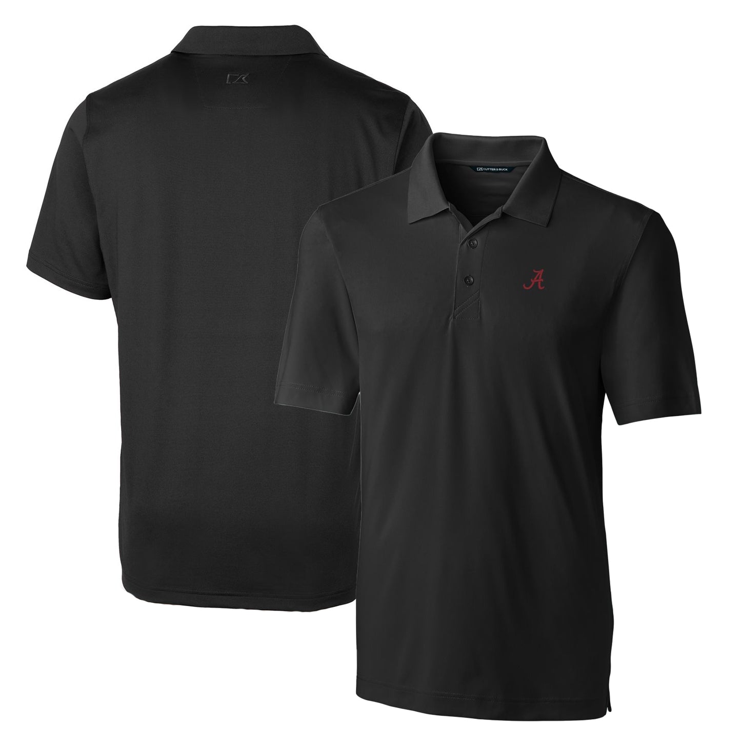 Men's Cutter & Buck Black Alabama Crimson Tide Big & Tall Forge Stretch Polo