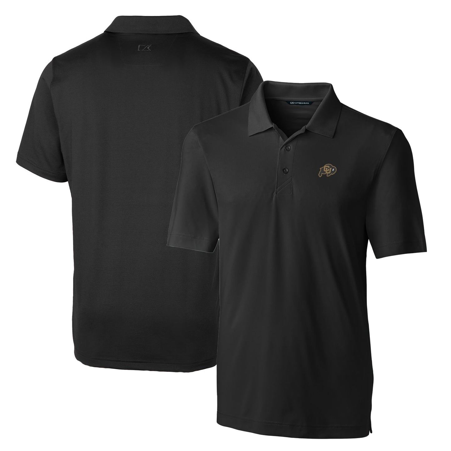 Men's Cutter & Buck Black Colorado Buffaloes Big & Tall Forge Stretch Polo