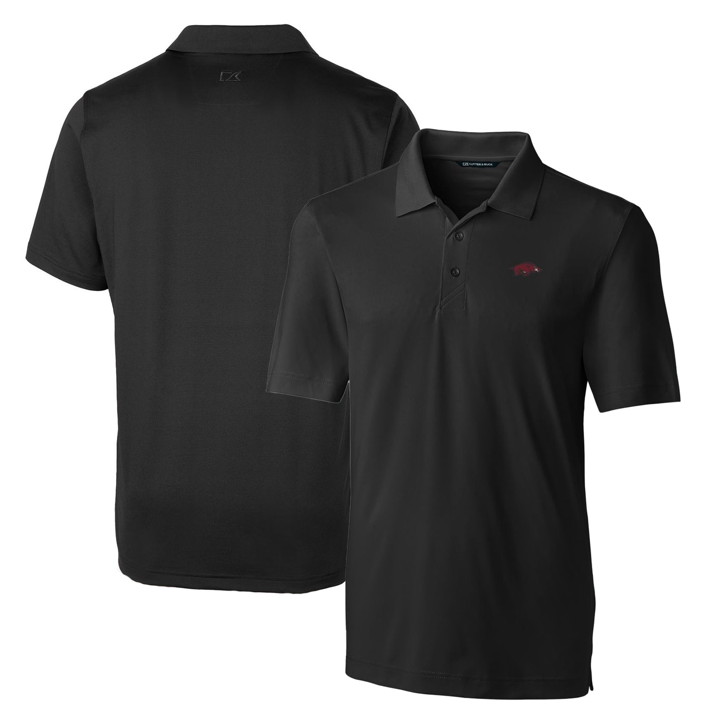 Men's Cutter & Buck Black Arkansas Razorbacks Big & Tall Forge Stretch Polo