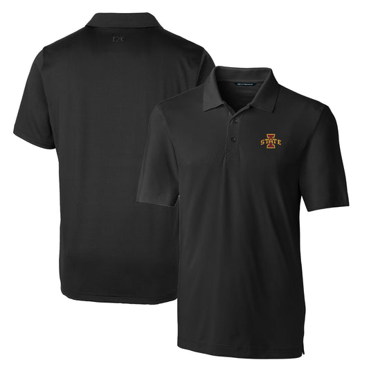 Men's Cutter & Buck Black Iowa State Cyclones Big & Tall Forge Stretch Polo