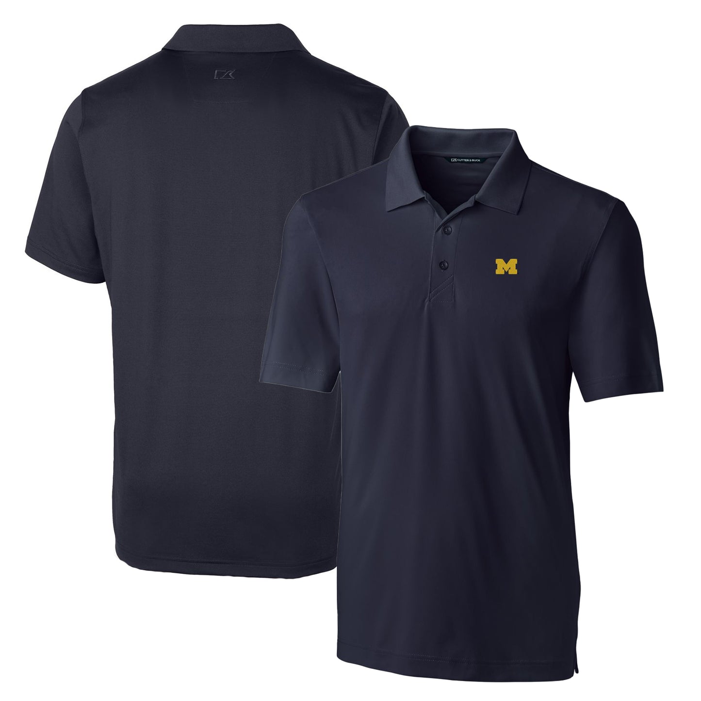 Men's Cutter & Buck Navy Michigan Wolverines Big & Tall Forge Stretch Polo