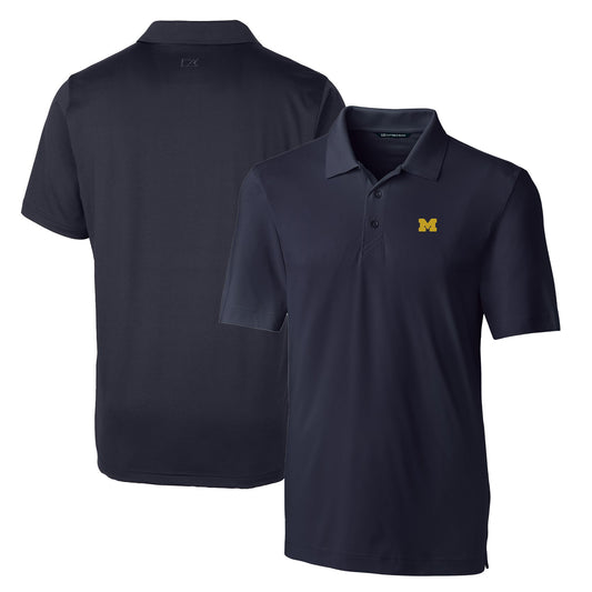 Men's Cutter & Buck Navy Michigan Wolverines Big & Tall Forge Stretch Polo