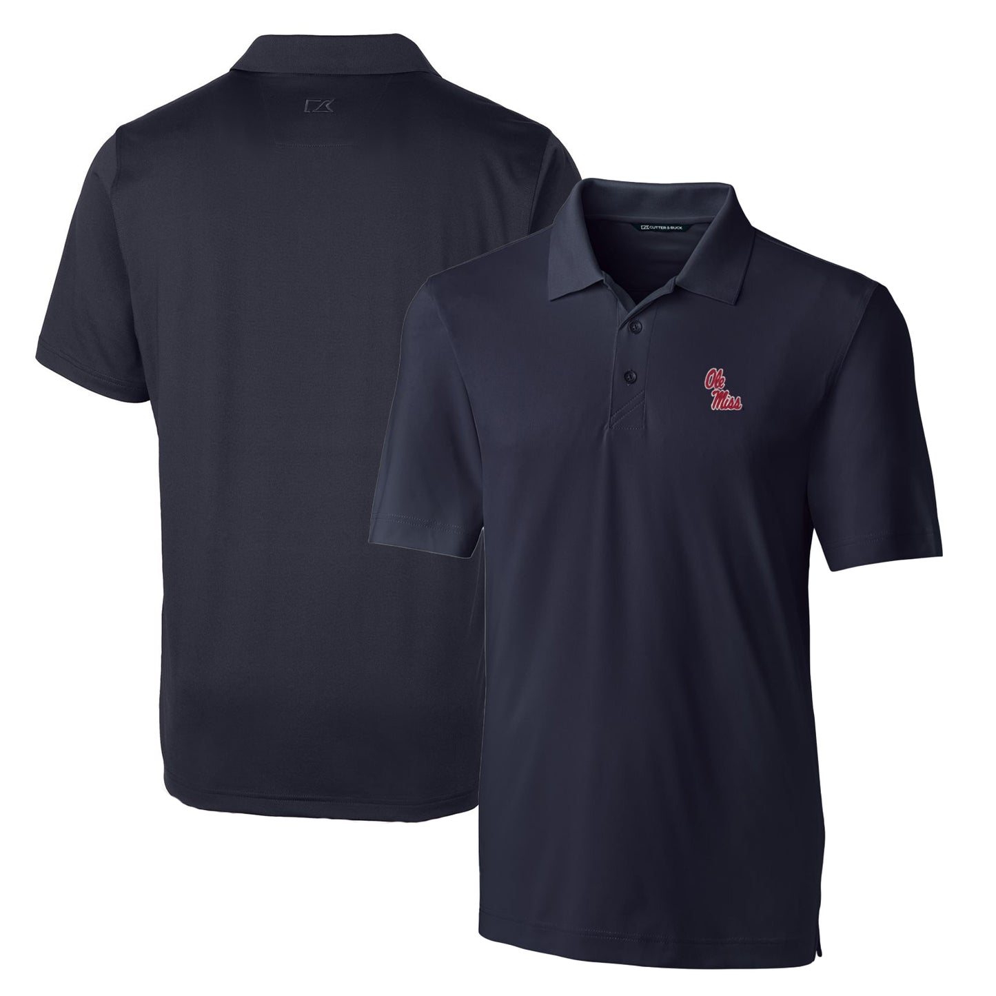 Men's Cutter & Buck Navy Ole Miss Rebels Big & Tall Forge Stretch Polo