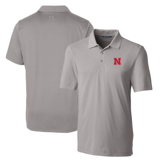 Men's Cutter & Buck Gray Nebraska Huskers Big & Tall Forge Stretch Polo