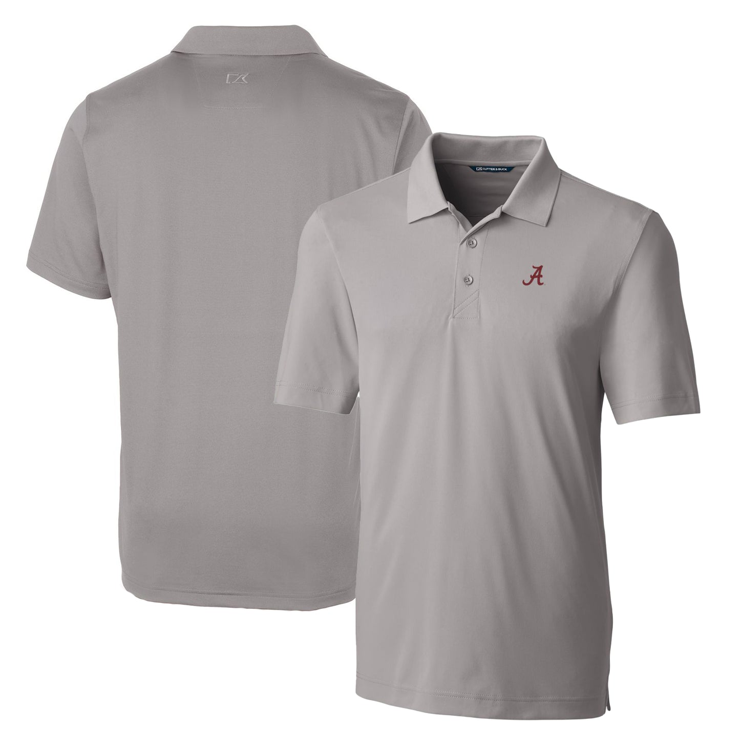 Men's Cutter & Buck Gray Alabama Crimson Tide Big & Tall Forge Stretch Polo