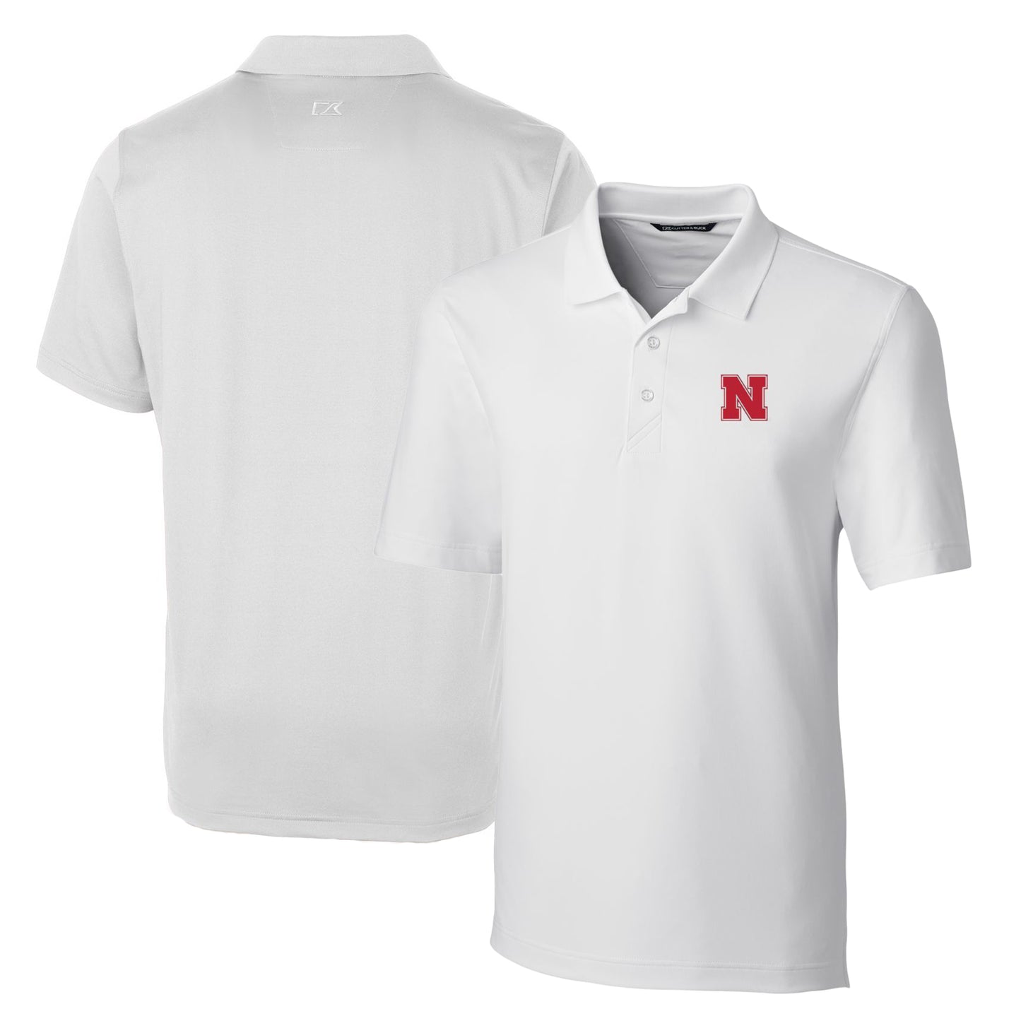Men's Cutter & Buck White Nebraska Huskers Big & Tall Forge Stretch Polo