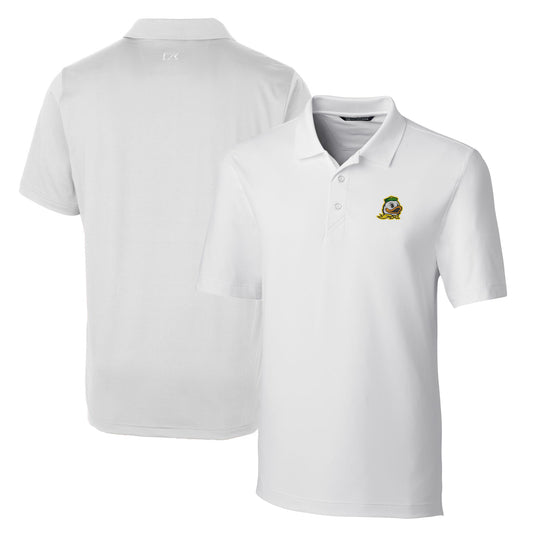 Men's Cutter & Buck White Oregon Ducks Big & Tall Forge Stretch Polo