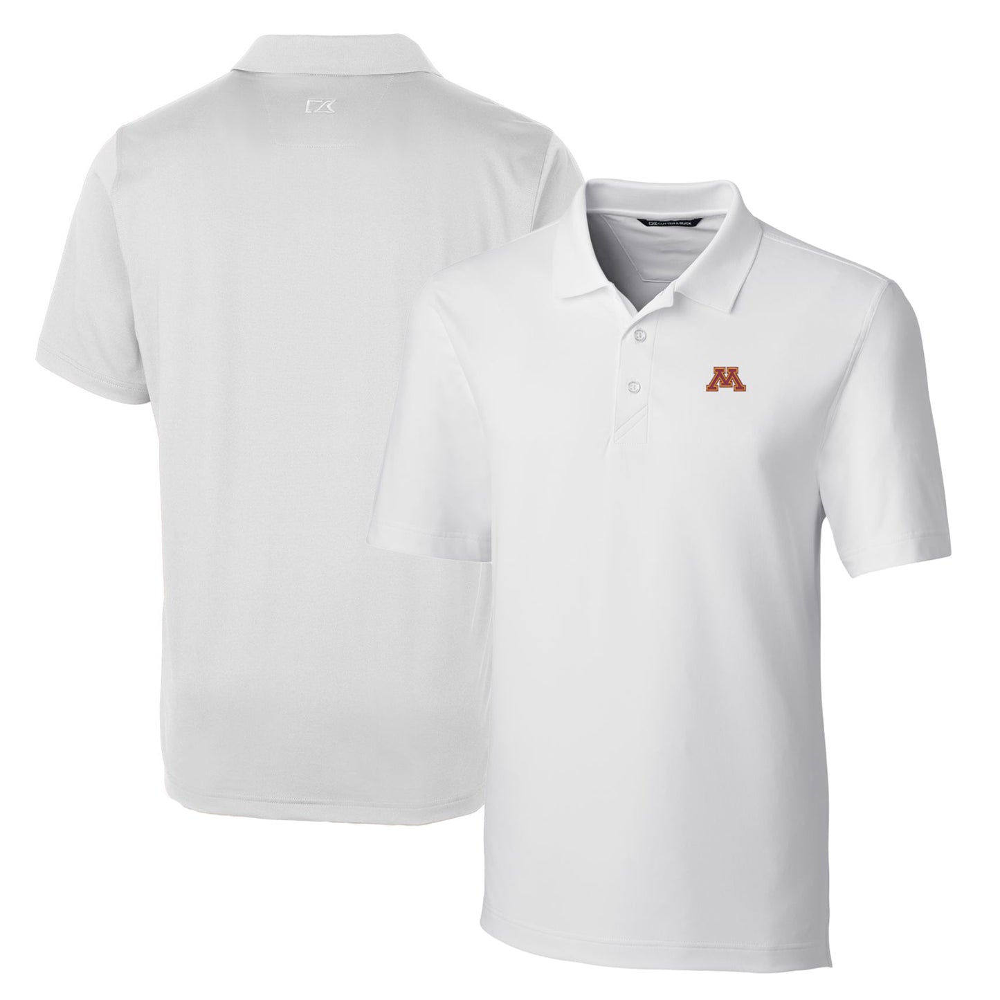 Men's Cutter & Buck White Minnesota Golden Gophers Big & Tall Forge Stretch Polo
