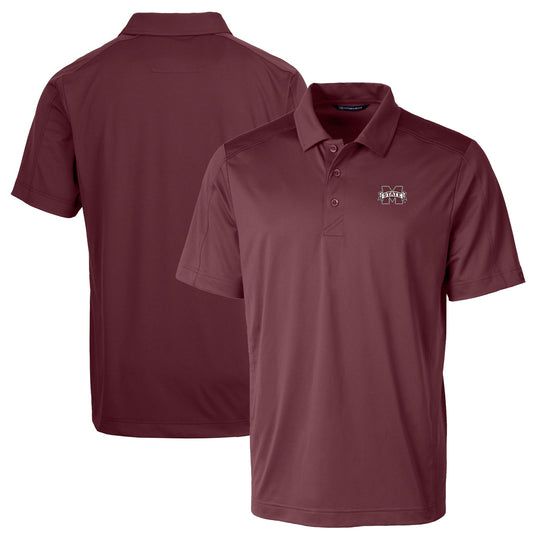 Men's Cutter & Buck Maroon Mississippi State Bulldogs Big & Tall Prospect Textured Stretch Polo