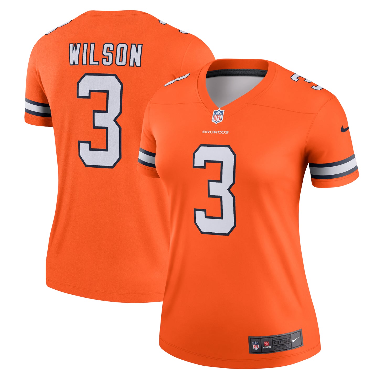 Women's Nike Russell Wilson Orange Denver Broncos Team Alternate Legend Jersey