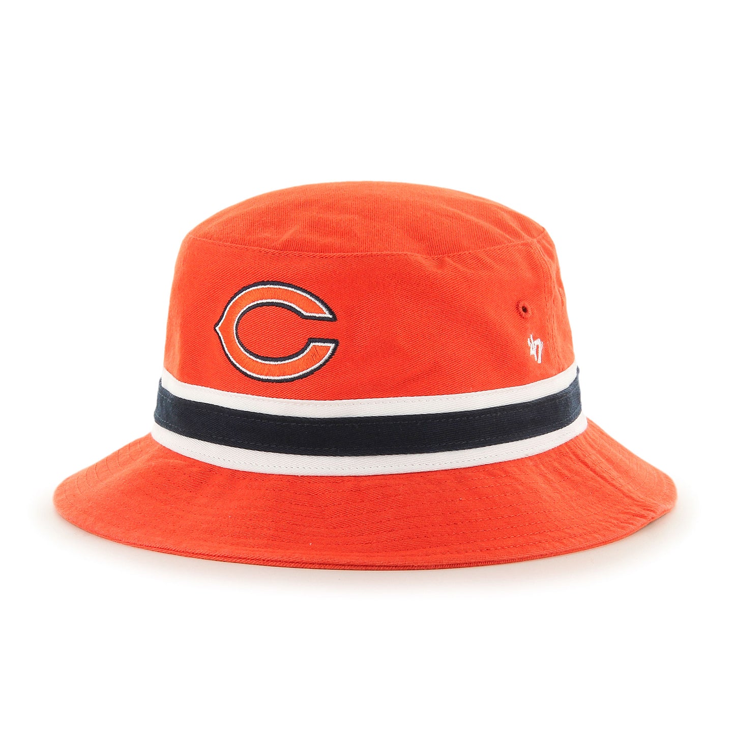 Men's '47 Orange Chicago Bears Striped Bucket Hat