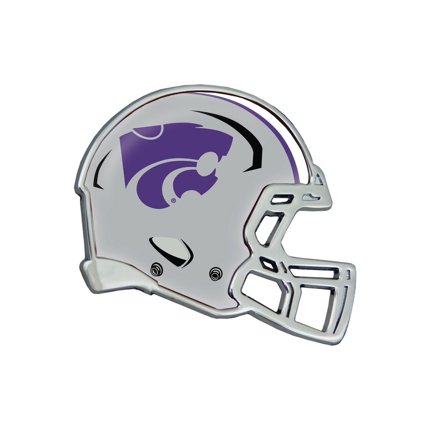 WinCraft Kansas State Wildcats Helmet Chrome Domed Car Emblem