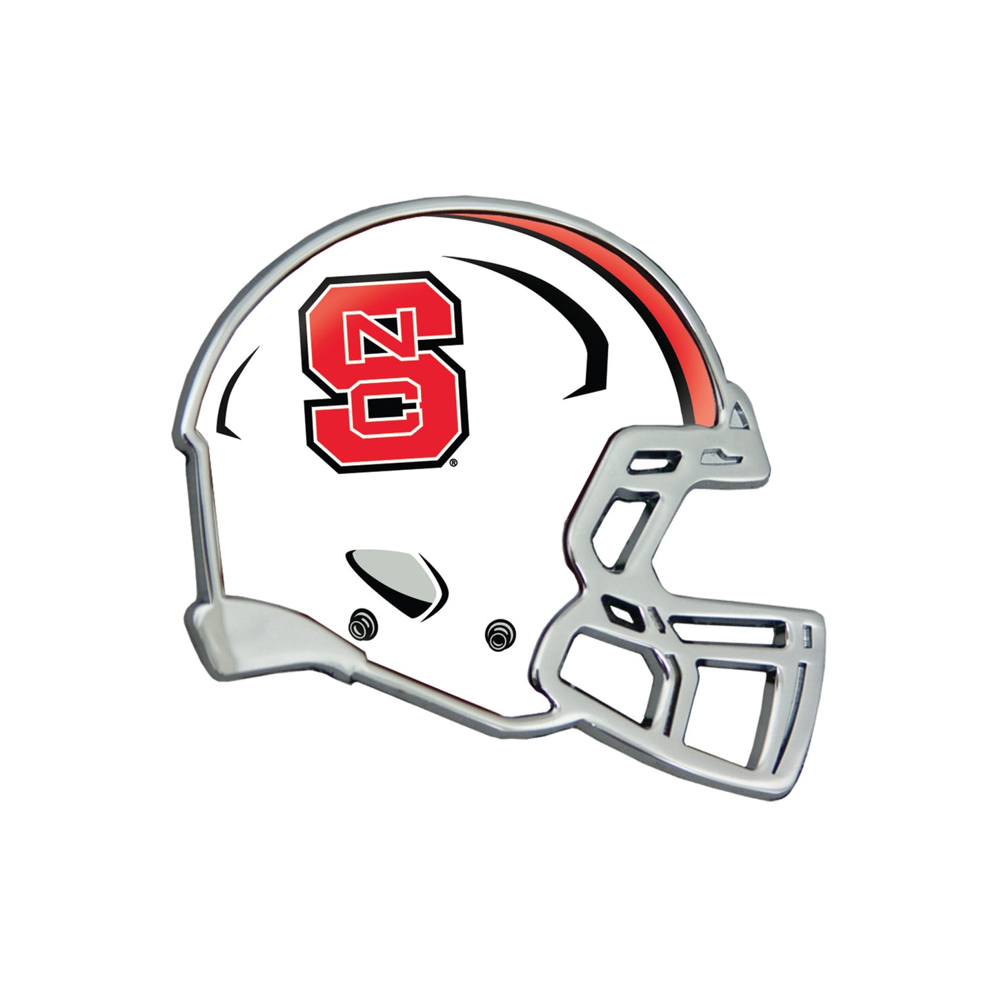 WinCraft NC State Wolfpack Helmet Chrome Domed Car Emblem