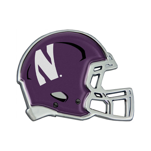 WinCraft Northwestern Wildcats Helmet Chrome Domed Car Emblem