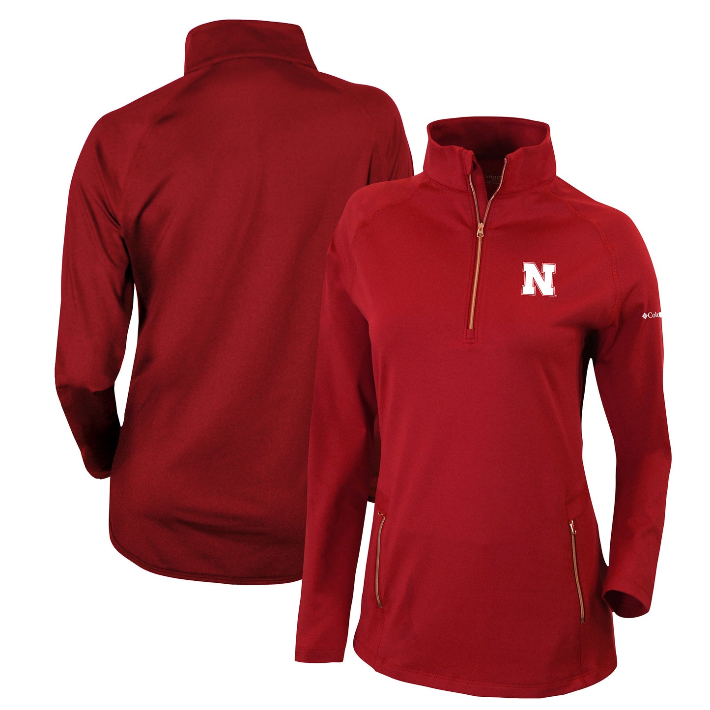 Women's Columbia Scarlet Nebraska Huskers Outward Nine Quarter-Zip Pullover Top